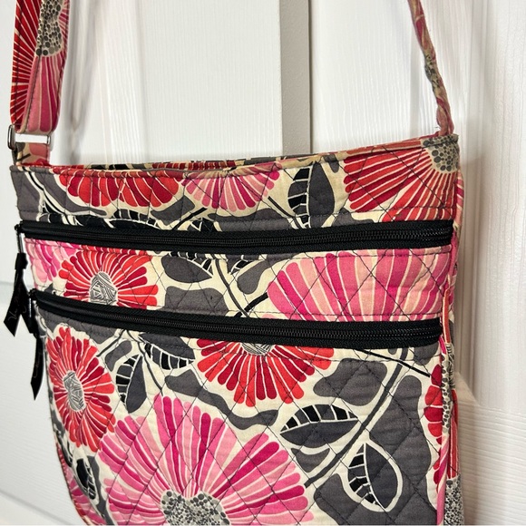 VERA BRADLEY Triple Zip Hipster Cherry Blossom Floral Crossbody Bag - Picture 3 of 10